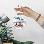 Personalized Forever in My Heart Round Acrylic Hanging Ornament Christmas Birthday Gift for Dog Lover