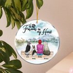 Personalized Forever in My Heart Round Acrylic Hanging Ornament Christmas Birthday Gift for Dog Lover
