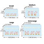 Personalizzato carino coniglietto pasquale Food Grade metallo Biscuit Tin con nome regalo di Pasqua per la famiglia