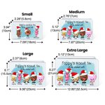 Personalised 1-8 Cartoon Biscuit Wafer Santa Hat Food Grade Metal Biscuit Tin with Name and Text Birthday Christmas Gift for Family Biscuit Lover