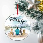 Personalized Forever in My Heart Round Acrylic Hanging Ornament Christmas Birthday Gift for Dog Lover