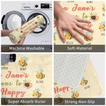 Personalized Nana's Reasons to Bee Happy Doormat with 2-15 Names Mother's Day Birthday Gift for Grandma Family