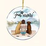 Ornamento da appendere in acrilico rotondo personalizzato Mamma o papà, regalo di Natale e di compleanno per gli amanti dei cani