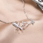 Personalised Scissors Comb Necklace with Name Minimalist Stylish Pendant Jewellery Back to School Graduation Gift for Hairstylist Hairdressing Lover