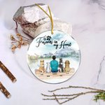 Personalized Forever in My Heart Round Acrylic Hanging Ornament Christmas Birthday Gift for Dog Lover