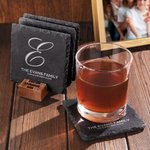 Gepersonaliseerde Initial Leisteen onderzetter met tekst Eettafel Decor Housewarming Gift voor echtpaar Familie