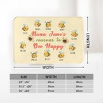 Personalized Nana's Reasons to Bee Happy Doormat with 2-15 Names Mother's Day Birthday Gift for Grandma Family