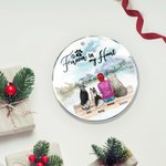 Personalized Forever in My Heart Round Acrylic Hanging Ornament Christmas Birthday Gift for Dog Lover