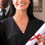 Personalized Graduation Cap Heart Zircon Necklace Bracelet with Name Class of 2024 Graduation Gift for Her