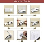 Tampon de Gaufrage Personnalisé avec Texte Pince à Gaufrer pour Enveloppe Livre Style Crâne Cadeau Anniversaire pour Amoureux des Livres