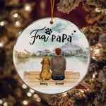 Ornamento da appendere in acrilico rotondo personalizzato Mamma o papà, regalo di Natale e di compleanno per gli amanti dei cani