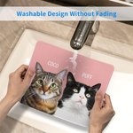 Personalized 1-3 Pet Photos Non-slip Mouse Pad with Names Computer Gadget Office Accessory Gift for Pet Lover