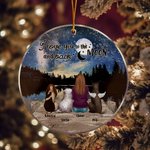 Henkilökohtainen Rakastan sinua kuuhun ja takaisin Pyöreä akryyli roikkuu koriste yöllä tähtitaivas tausta joulu syntymäpäivälahja koiran rakastaja