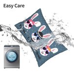 Personalisierte 1-8 Cute Bunny Multi-Color Throw Pillow Cover mit Namen Ostern Geburtstag Geschenk für Familie