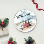 Personalised Dog Mom or Dog Dad Round Acrylic Hanging Ornament Christmas Birthday Gift for Dog Lover
