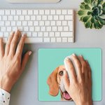 Personalized 1-3 Pet Photos Non-slip Mouse Pad with Names Computer Gadget Office Accessory Gift for Pet Lover