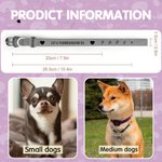 Collare per cani regolabile personalizzato multicolore con motivo a zampa di cuore e testo per chi ama gli animali domestici