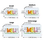 Personalizzato carino pollo coniglietto modello lettere Biscuit Tin con nome Food Grade metallo regalo di Pasqua per i bambini