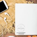 Tampon de Gaufrage Personnalisé avec Texte Pince à Gaufrer pour Enveloppe Livre Style Crâne Cadeau Anniversaire pour Amoureux des Livres