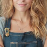 Personalized Dainty Scissors Necklace with Birthstone and Initial Disc Birthday Graduation Gift for Hairstylist Hairdressing Lovers