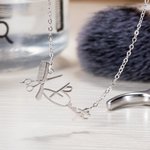 Personalised Scissors Comb Necklace with Name Minimalist Stylish Pendant Jewellery Back to School Graduation Gift for Hairstylist Hairdressing Lover