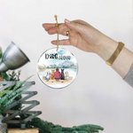 Personalised Dog Mom or Dog Dad Round Acrylic Hanging Ornament Christmas Birthday Gift for Dog Lover