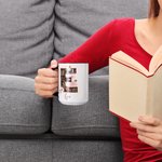 Tazza da caffè in ceramica personalizzata con nome e cognome per l'insegnante, l'amante dei libri, il bibliotecario e la festa della mamma.