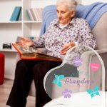 Personalisierte We Love You Heart-Shaped Acryl Plaque mit eingraviertem Namen und Text Muttertag Geburtstag Geschenk für Frauen