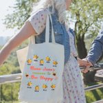 Borsa in tela personalizzata Bee Happy con 2-15 nomi Regalo di compleanno per la festa della mamma per lei