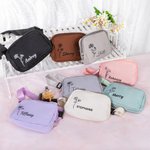 Personalizado Nacimiento Flor Bolsa de cintura impermeable ajustable con nombre Regalo de cumpleaños para las mujeres