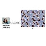 Papier d'Emballage avec Carottes Oeufs de Pâques Personnalisé avec Photo Cadeau d'Anniversaire de Pâques pour les Enfants Famille