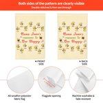 Personalisierte Bee Happy Garden Flag mit 2-15 Namen Muttertag Geburtstag Geschenk für Mama Großeltern