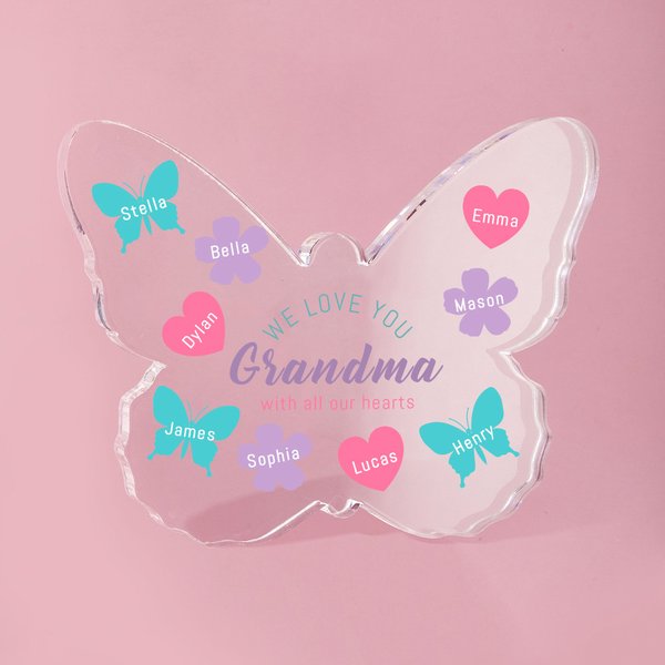 We Love You Acrylic Plaque Engraved Name Text