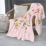 Coperta in pile personalizzata Bee Happy con 2-15 nomi Regalo di compleanno per la festa della mamma e della nonna