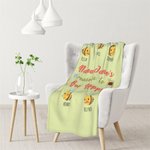 Coperta in pile personalizzata Bee Happy con 2-15 nomi Regalo di compleanno per la festa della mamma e della nonna