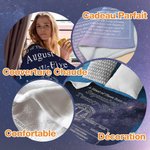 Couverture en Flanelle ou Sherpa Personnalisée avec Nom Date Signe du Zodiaque Cadeau d'Anniversaire pour Amateur d'Astronomie