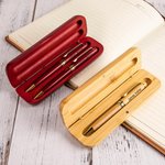 Personalisierte hölzerne Kugelschreiber Fall Set mit eingraviertem Monogramm Geburtstag Graduierung Büro Geschenk für Lehrer Arzt Student