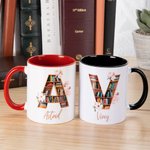 Tazza da caffè in ceramica personalizzata con nome e cognome per l'insegnante, l'amante dei libri, il bibliotecario e la festa della mamma.
