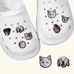 Personalisierter Haustier Porträt Foto Schuh-Charm Anhänger für Clogs Schuhe Zubehör Erinnerung Geburtstag Geschenk für Tierliebhaber