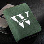 Personalized Compact  Alcantara Card Holder with 18 Card Slots Name Father's Day Birthday Gift for Men