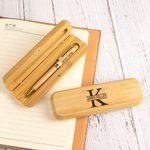 Personalisierte hölzerne Kugelschreiber Fall Set mit eingraviertem Monogramm Geburtstag Graduierung Büro Geschenk für Lehrer Arzt Student