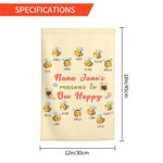 Personalisierte Bee Happy Garden Flag mit 2-15 Namen Muttertag Geburtstag Geschenk für Mama Großeltern