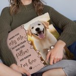 Funda Almohada Personalizada Cuando Me Extrañas Estoy Aquí con Foto de Mascota y Nombre Decoración Multicolor Regalo para Amantes de las Mascotas