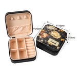 Personalisierte tragbare Geburt Blume PU-Leder-Schmuck-Box mit Namen Geburtstag Jahrestag Muttertag Geschenk für sie