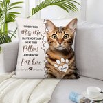 Taie de Coussin Personnalisée avec Photo d'Animal et Nom Décoration de Maison Cadeau pour Propriétaires des Animaux