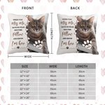 Funda Almohada Personalizada Cuando Me Extrañas Estoy Aquí con Foto de Mascota y Nombre Decoración Multicolor Regalo para Amantes de las Mascotas