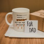 Personalized Building Memories with You Ceramic Mug with 1-8 Hammer Footprint Father's Day Birthday Gift for Dad Grandpa