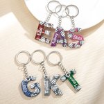 Llavero personalizado de voleibol con corazón de purpurina y nombre Aniversario Cumpleaños Regalo para los amantes del voleibol