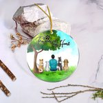 Henkilökohtainen ikuisesti sydämessäni pyöreä akryyli roikkuu koriste vihreä lasi tausta joulu syntymäpäivälahja koiran rakastaja