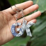 Llavero personalizado de voleibol con corazón de purpurina y nombre Aniversario Cumpleaños Regalo para los amantes del voleibol